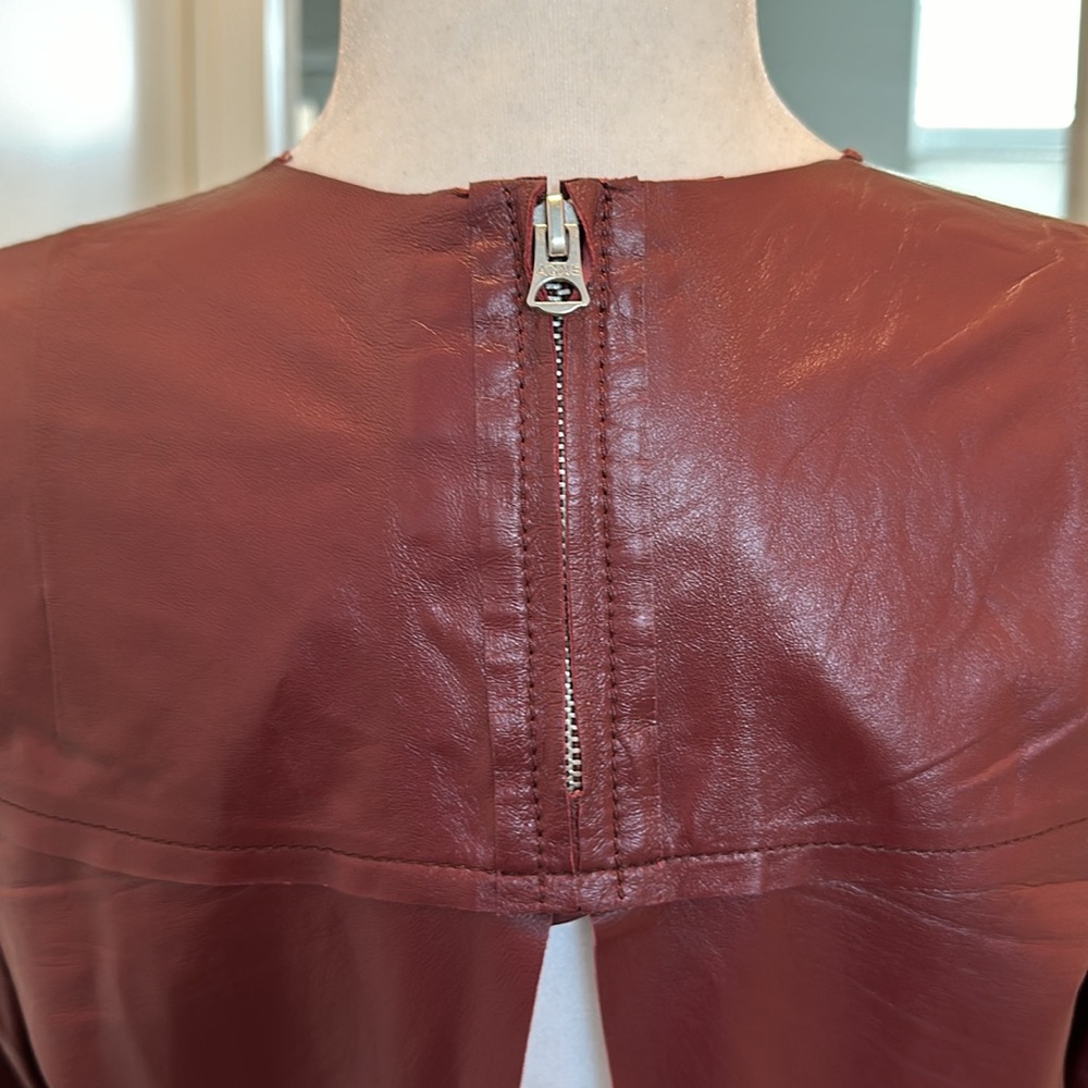 ACNE Studios Rare Runway Lamb Leather Split Open Back Top - Picture 6 of 10